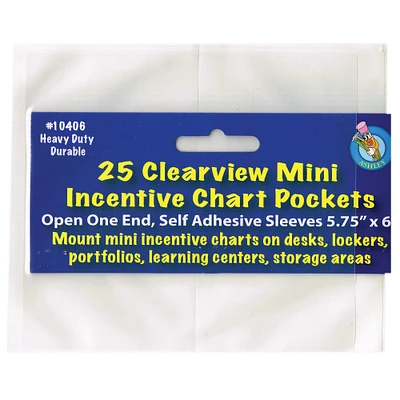 Ashley Productions Mini Incentive Chart Clear Pockets, 3 Packs
