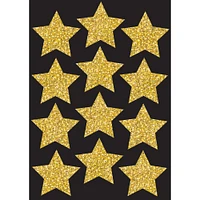 Ashley Productions 3" Gold Sparkle Stars Die-Cut Magnets, 12 Pieces Per Pack, 6 Packs