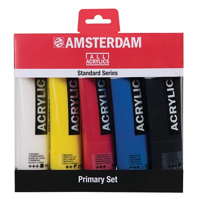 6 Packs: 5 ct. (30 total) Amsterdam Standard Acrylic Paint Primary Set