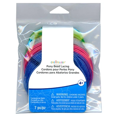 12 Pack: Glitter Pony Bead Lacing by Creatology™