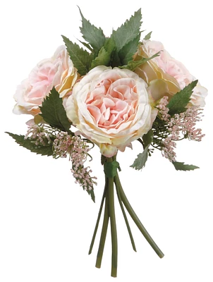 Pink & Cream Cottage Rose Bouquet