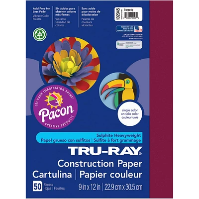 Tru-Ray® 9" x 12" Burgundy Red Construction Paper, 6 Pack Bundle