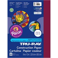 Tru-Ray® 9" x 12" Burgundy Red Construction Paper, 6 Pack Bundle