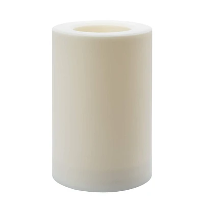 8 Pack: 6" x 9" White LED Outdoor Pillar Candle by Ashland®