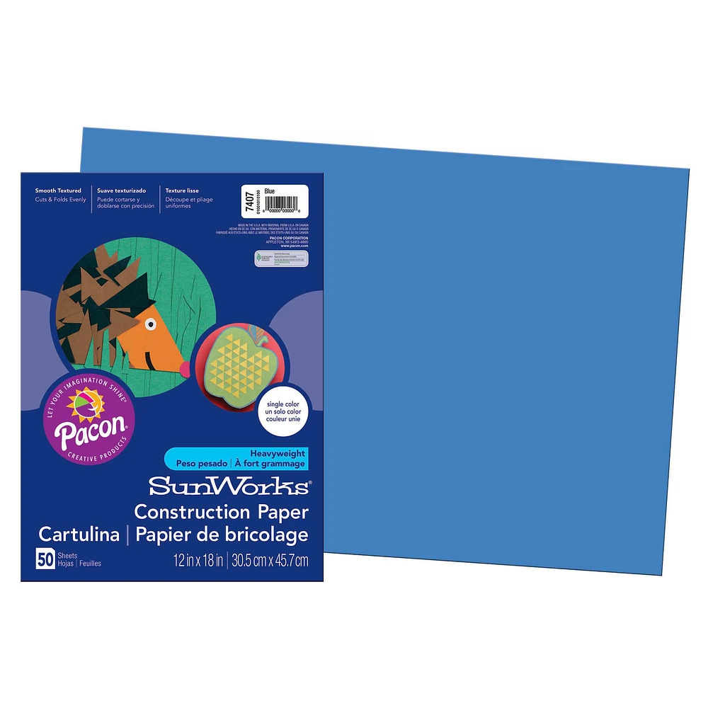 SunWorks® Construction Paper, 12" x 18