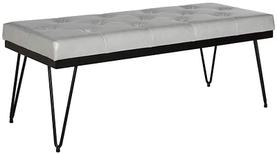 Marcella Bench in Grey & Black