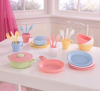 KidKraft 27 Piece Cookware Play Set, Pastel