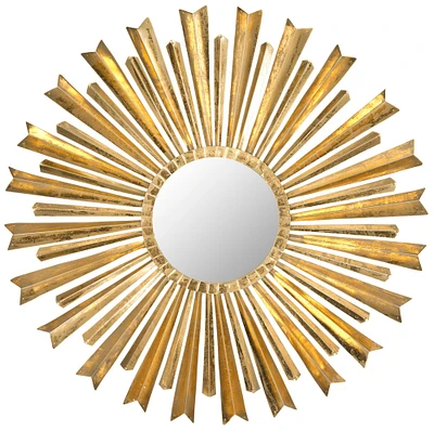 Golden Arrows Sunburst Mirror in Antique Gold