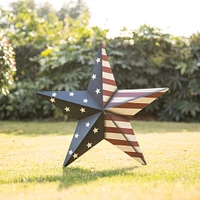 Glitzhome® Iron Patriotic Star Yard Stake/Wall Décor