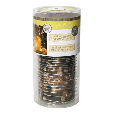 6 Pack: Apothecary & Company™ 15ft. Warm White Silver Decorative Micro LED String Lights
