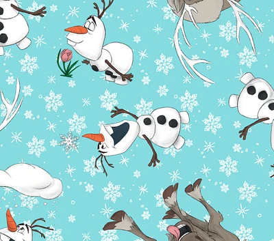 Disney® Frozen Olaf and Sven Toss Cotton/Spandex Fabric