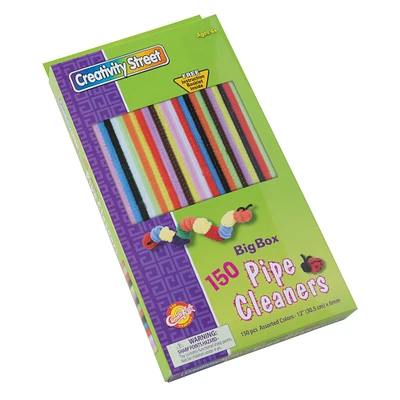 Creativity Street® Big Box of Chenille Stems, Assorted Colors - 150 Per Pack, 3 Packs