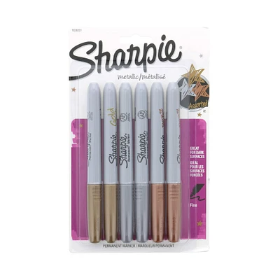 Sharpie® Metallic Permanent Marker, 6 Count