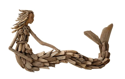 Waterside Driftwood Sitting Mermaid Wall Decor