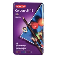 Derwent® Coloursoft Pencil 12 Color Tin Set