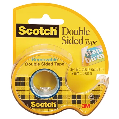 Scotch® Removable Double Sided Tape, 6 Rolls