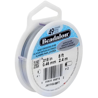 Beadalon® 49 Strand Bead Stringing Wire, Satin Silver