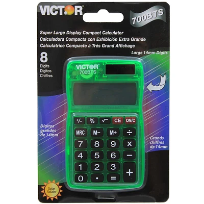Victor® 700BTS Dual Power Pocket Calculator, Pack of 5