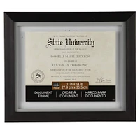 Black 11" x 14" Document Float Frame by Studio Décor®