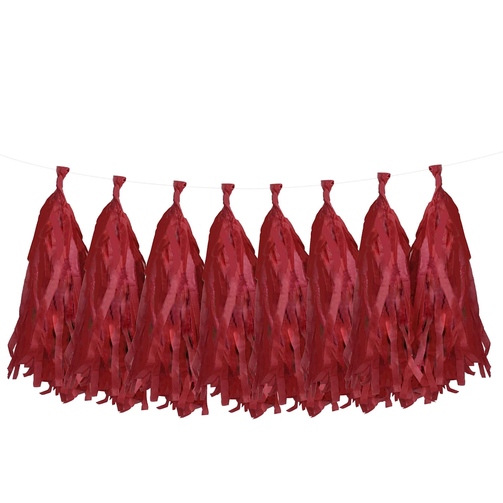Red Tissue Tassel Garland by Celebrate It™