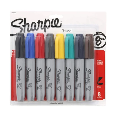 Sharpie® Chisel Tip Permanent Marker Set, 8 Count