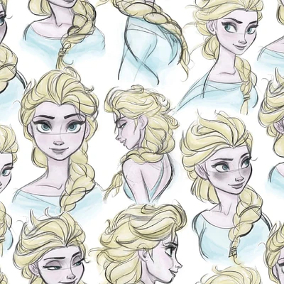 Disney® Elsa Sketch Fabric