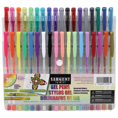 Assorted Colors Gel Pens, 36 Pack