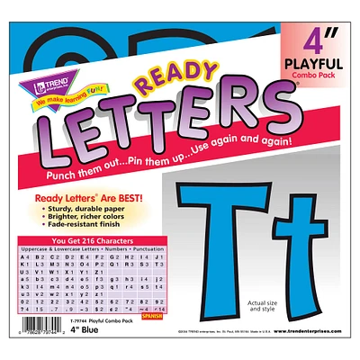 Trend Enterprises® 4" Playful English/Spanish Combination Ready Letters