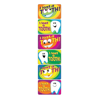 Trend Enterprises® Applause STICKERS® 1.5" x 2.5" I Lost a Tooth Stickers, 12 Pack Bundle