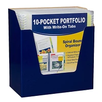C-Line® 10-Pocket Poly Portfolio with Write-On Index Tabs, Pack of 6