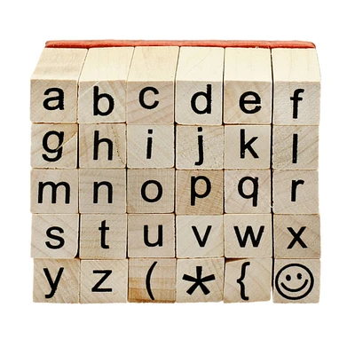 Pack: Lowercase Alphabet Wood Stamp Set by Recollections