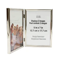 Polished Silver Hinged Frame, 5" x 7", Simply Essentials™ By Studio Décor®