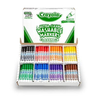 6 Packs: 200 ct. (1,200 total) Crayola® Classpack® Washable Formula Markers