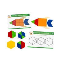 Thames & Kosmos Pattern Blocks Math Kit with Activity Cards