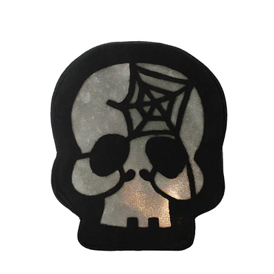 Black LED Lighted Halloween Skeleton Skull Face