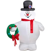 3.5ft. Airblown® Inflatable Christmas Frosty Holding Wreath