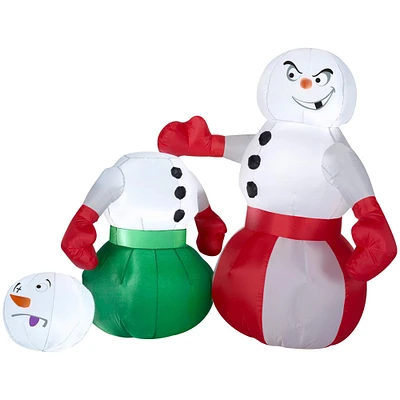4ft. Airblown® Inflatable Christmas Snowmen Boxing