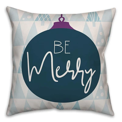 Designs Direct Be Merry Ornament 18x18 Throw Pillow