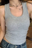 ALINA BAMBOO-BLEND RIB TANK