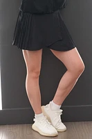 PLEATED WRAP SKORT