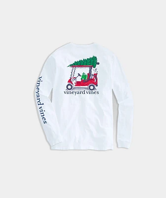 Long Sleeve Xmas Golf Cart Tee