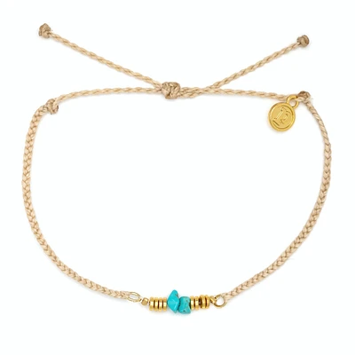 Turquoise Chip Bitty Braid Anklet