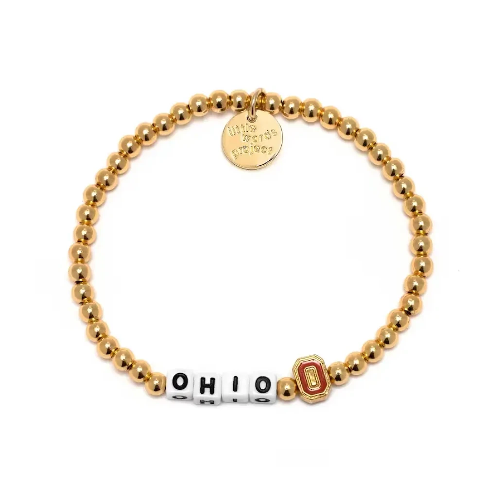 Ohio State Waterproof Gold Bracelet