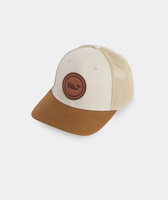 Leather Whale Dot Trucker