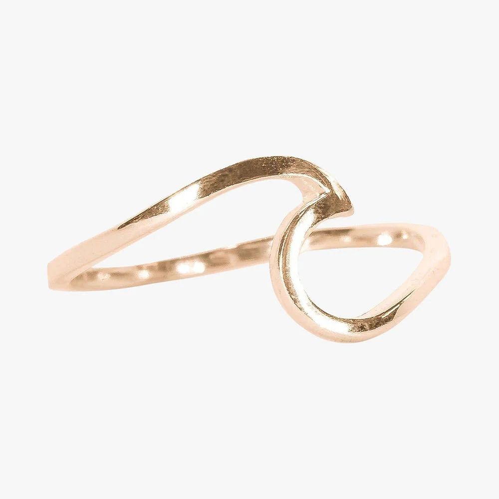 Wave Ring Rose Gold - Size 7