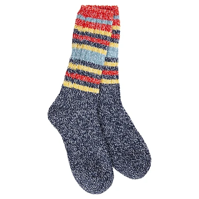 Ragg Crew Socks - Indigo Stripe