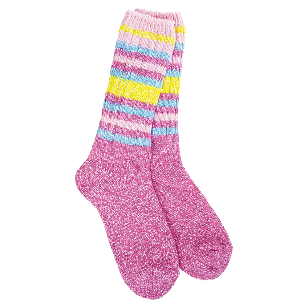 Ragg Crew Socks - Ibis Rose Stripe