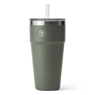 Rambler 26 oz Straw Cup Camp Green
