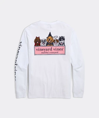 Halloween Pups Logo Box Long Sleeve Tee