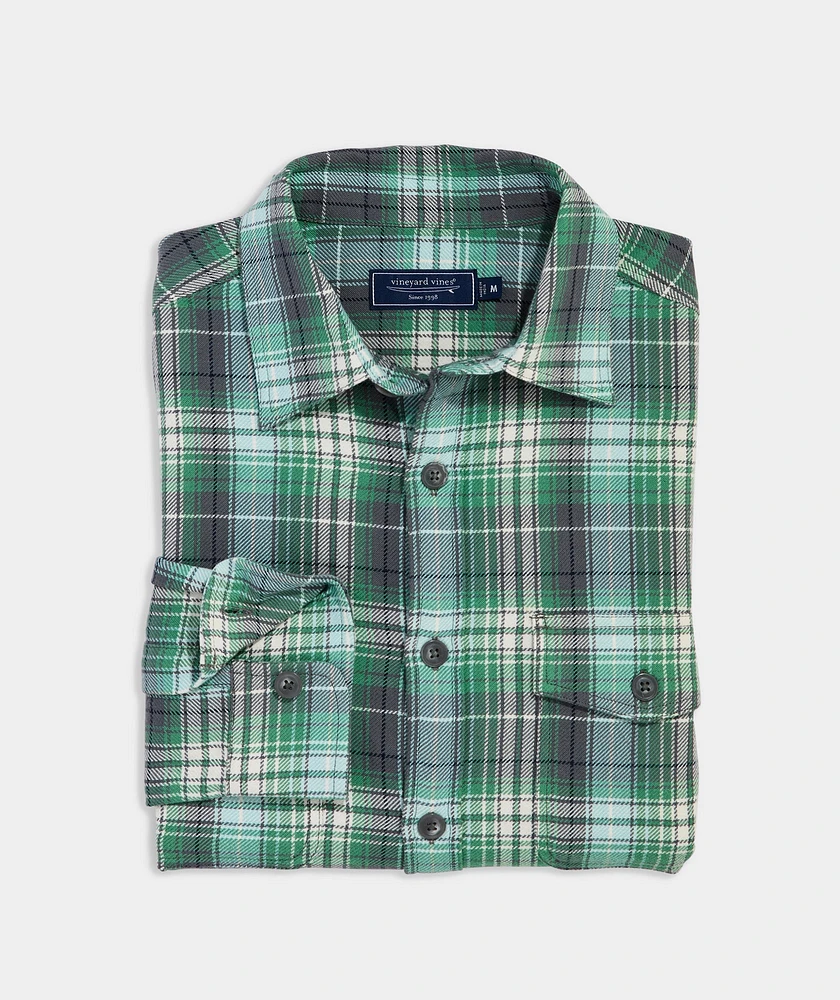 Plaid Midweight Twill Utility Shirt